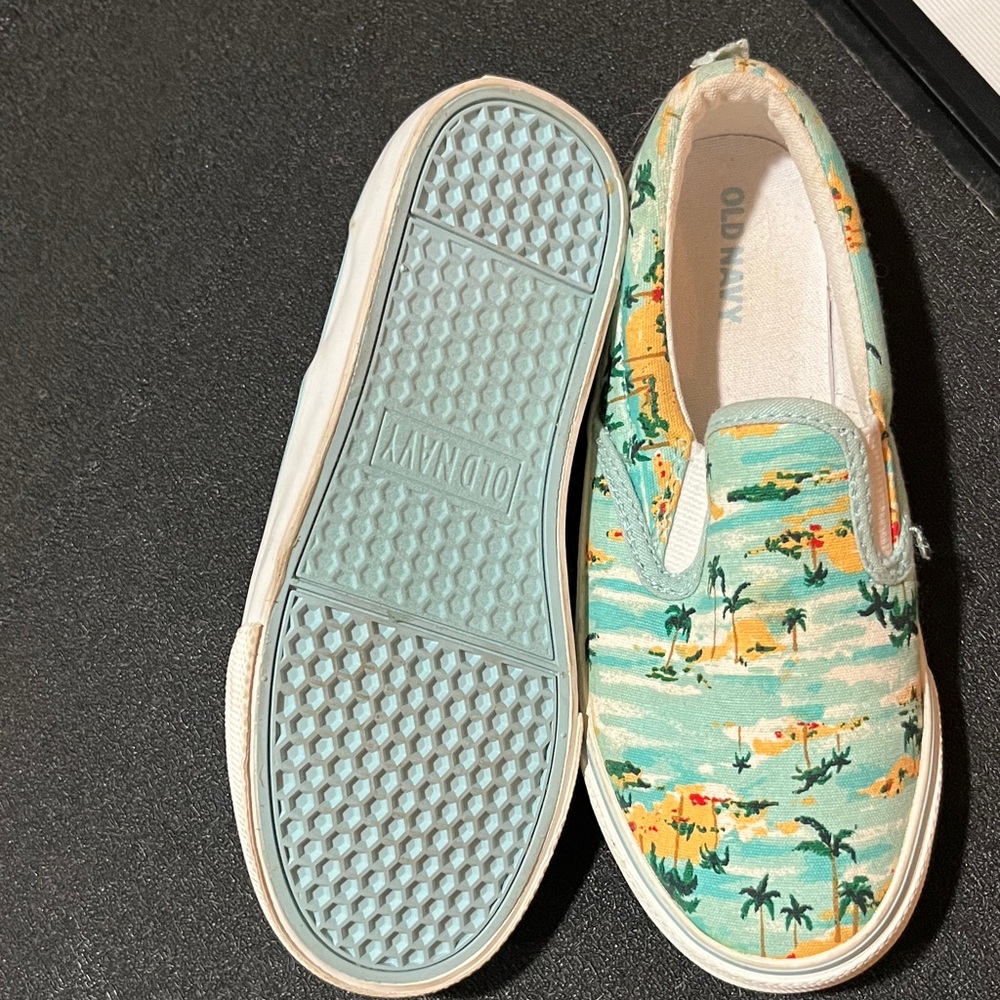 Old Navy Kids Slip-On Sneakers - Green and Orange - Picture 3 of 3